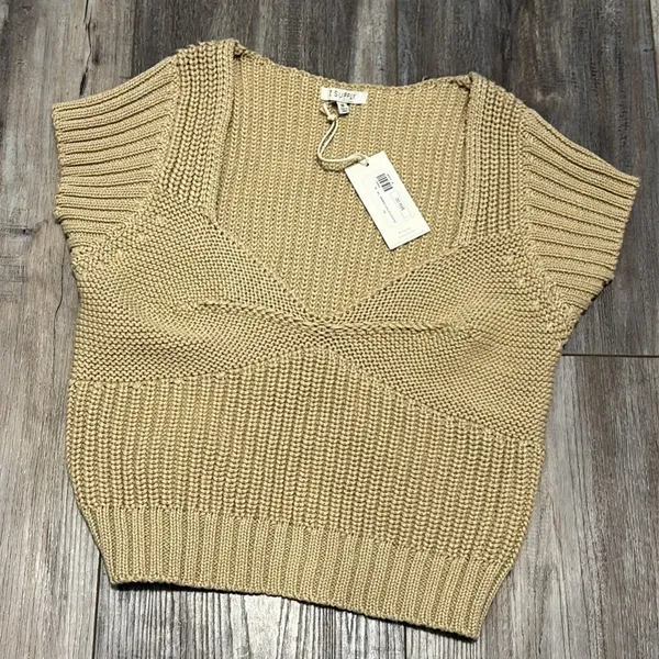 NEW Z SUPPLY prim sweater top in rattan medium - Image 9