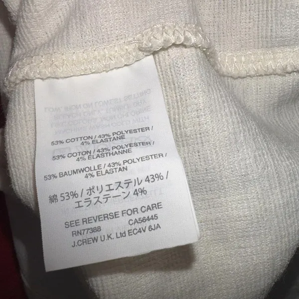 Madewell XS Cotton Blend Lightweight‎ Preppy Slash Tie Back Top - Image 4