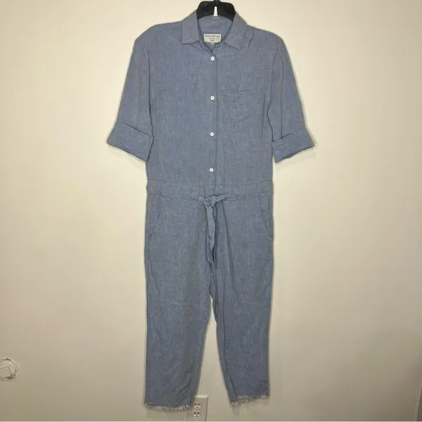 Anthropologie The Blue‎ Shirt Shop watermill Jumpsuit size small - Image 3