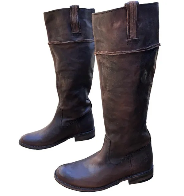 Frye Shirley Artisan Tall Dark Brown Leather Boots Size 5.5 - Image 2