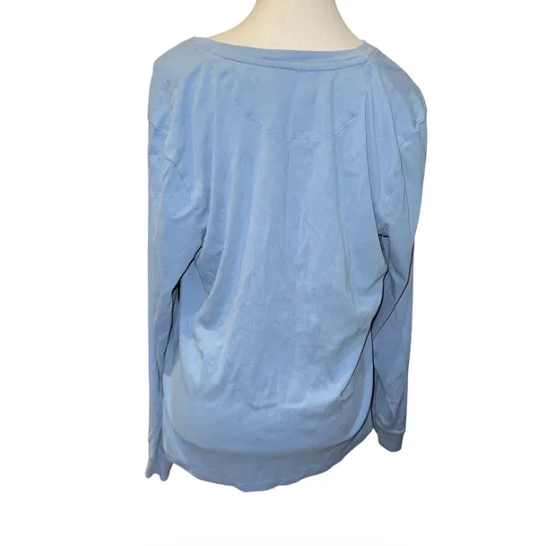 L.L.Bean Henley long sleeve top - Image 3