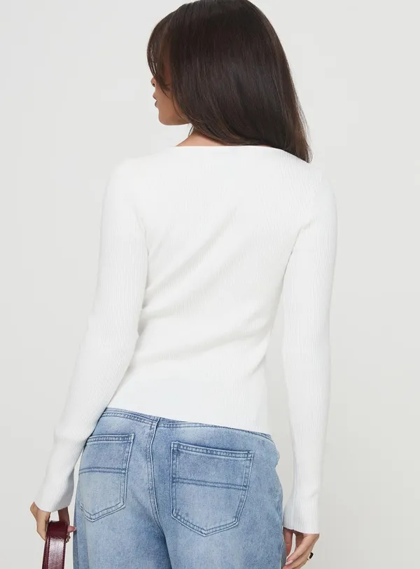 Princess Polly Malgit Long Sleeve Top White - Image 3