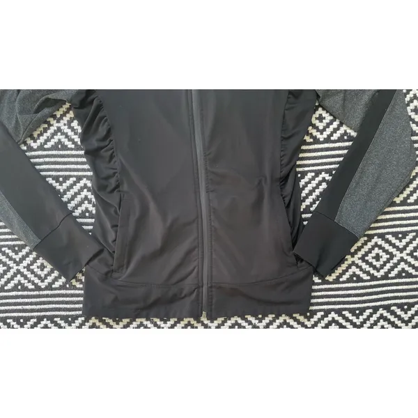 Xersion Black & Grey Colorblock Athletic Zip Up  - Image 11