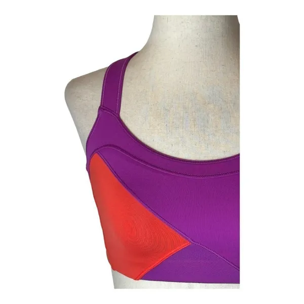 Lululemon Catch Me Sports Bra Women 4 Purple Red Criss Cross Back‎ Athleisure - Image 5