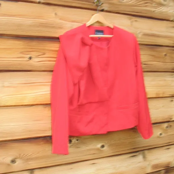 Eloquii Cropped Bow Jacket Blazer - Image 3