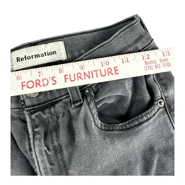 Reformation Selma High & Skinny Jeans Fraser Grey Wash Size 26 Sustainable - Image 5