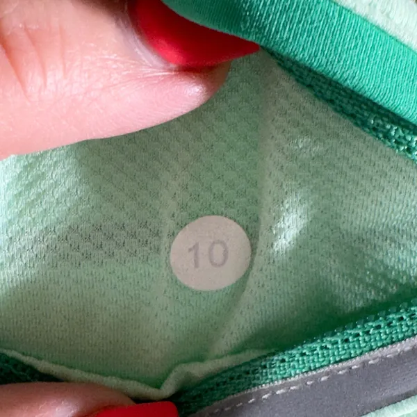 1621 | Lululemon Turbo‎ Run Crop Athletic Running Leggings Green Womens 10 - Image 6