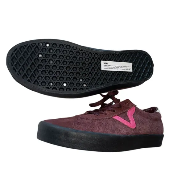 NEW Vans Off The Wall Sport Low Top Sneaker Pop Brown Pink Suede M 7 W 8.5 - Image 9