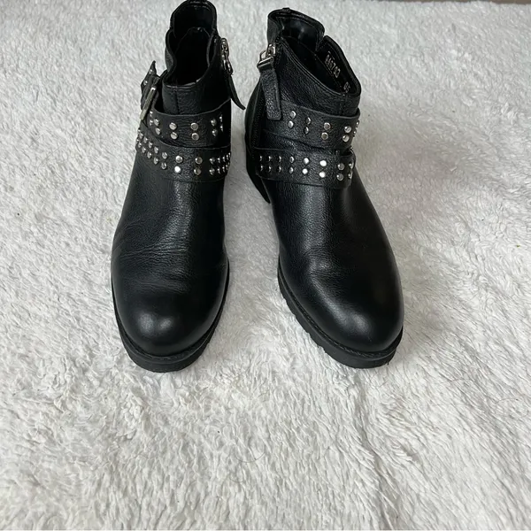 Hush Puppies Black Studded Ankle Boots - Image 10
