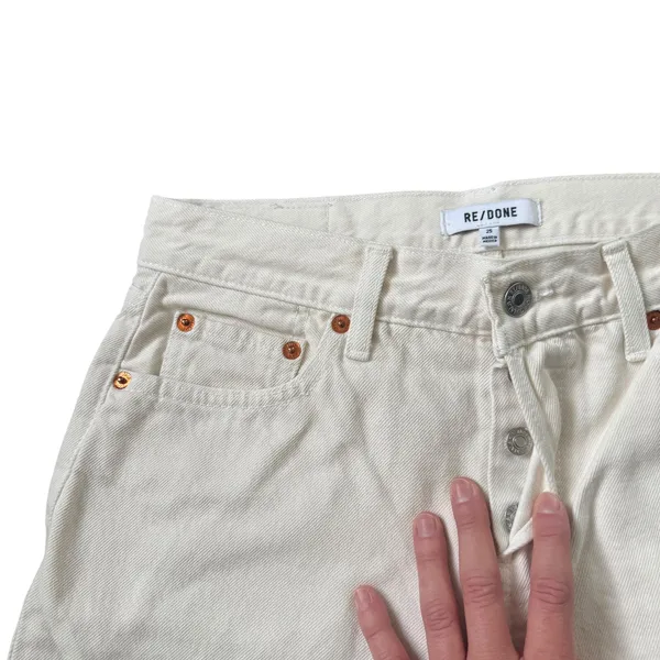 Re/Done Easy Straight Crop Jean Vintage White - Image 6