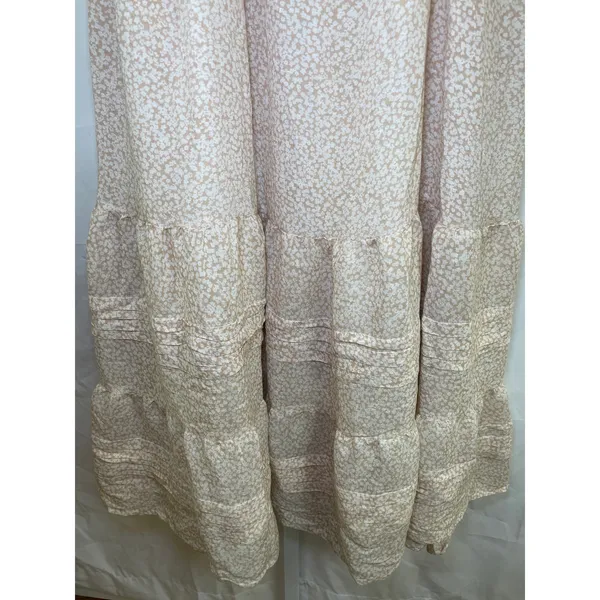 Blu Pepper Floral Maxi Dress - Women Size S - Cream and White - Image 4