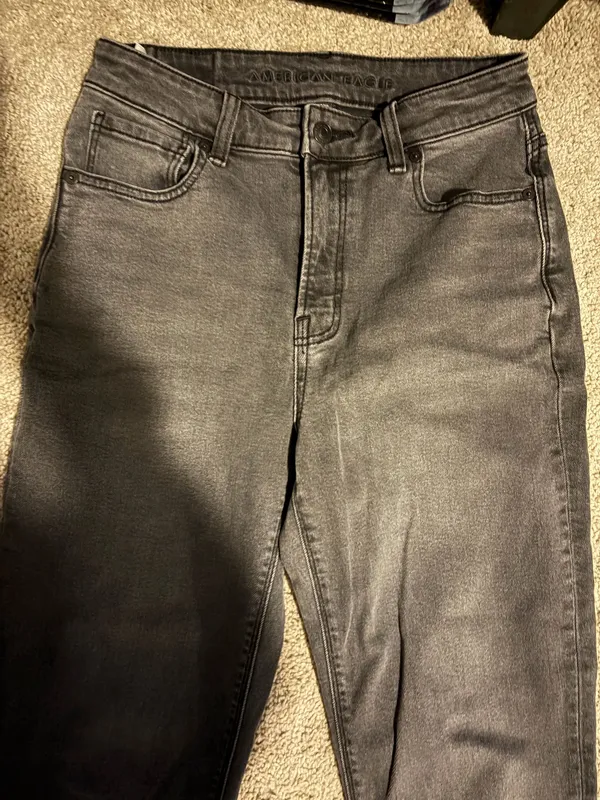 High waisted, grey jeans - Image 2