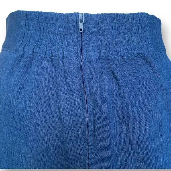 ModCloth Skirt Navy Blue Patch Pocket Straight Knee Length Pencil‎ Nautical Prep - Image 3