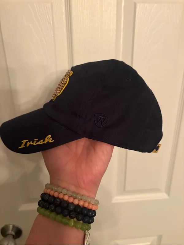 Women’s Top of the World Navy Notre Dame Rhinestone Fighting Irish Hat - Image 4