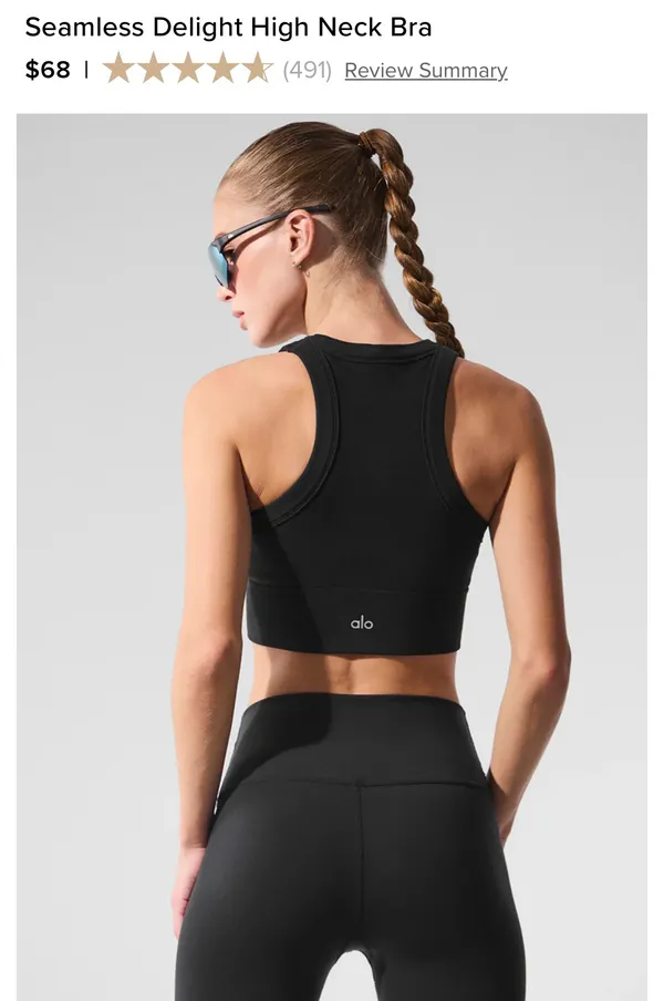 ALO Seamless High Neck Bra - Image 2
