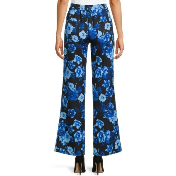 Area stars New Floral Print Work Pants Trousers Hannah Black Blue Size XL - Image 2