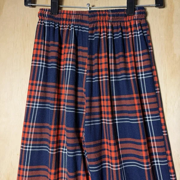 NFL Chicago Bears Plaid Pajama XS Orange‎ Blue Sleepwear Lounge - Image 7
