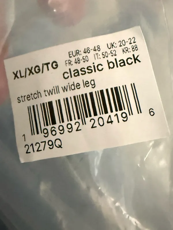 SPANX stretch twill wide leg Black Size XL - Image 4