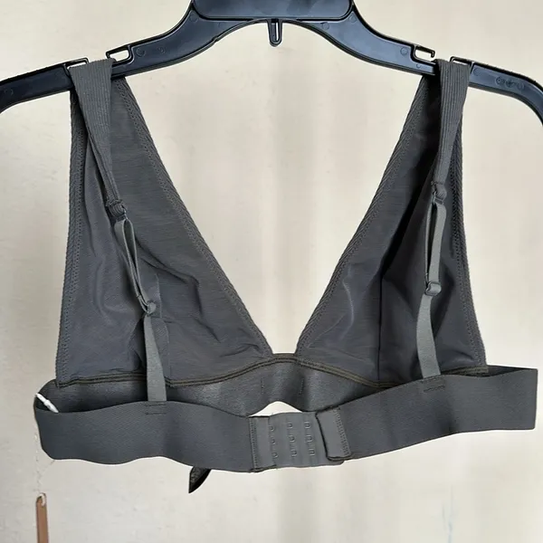 SKIMS Cotton Rib Plunge Bralette Juniper Size 3X green‎ - Image 4