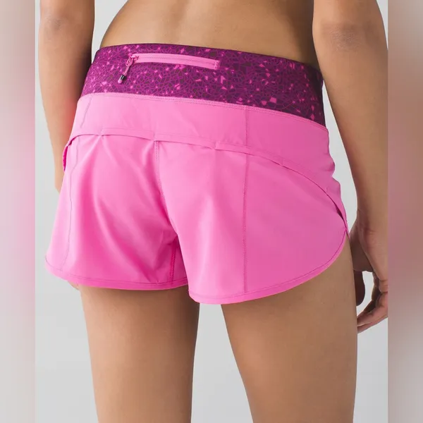 Lululemon Speed Short Pink Paradise‎ Paradise Geo Regal Plum Multi Size 8 - Image 2