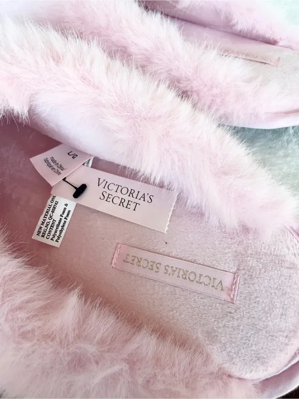 MWT Victoria’s Secret Luxe Plush Closed-Toe Slippers Size L - Image 8
