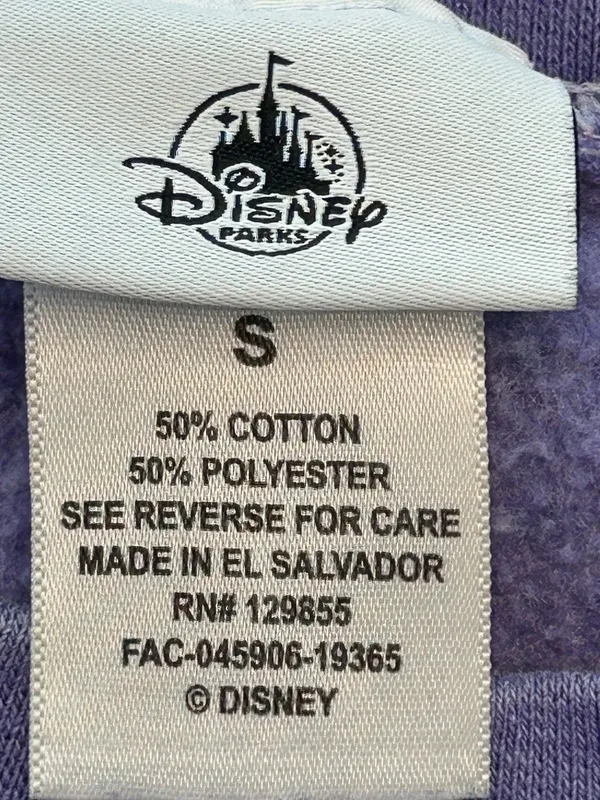 Disney Parks purple acid wash retro Mickey Disneyland crewneck sweatshirt SM - Image 5