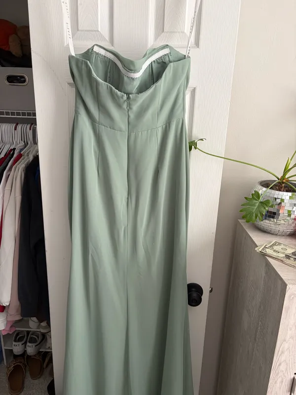 Azazie Matcha Bridesmaid Dress - Image 4