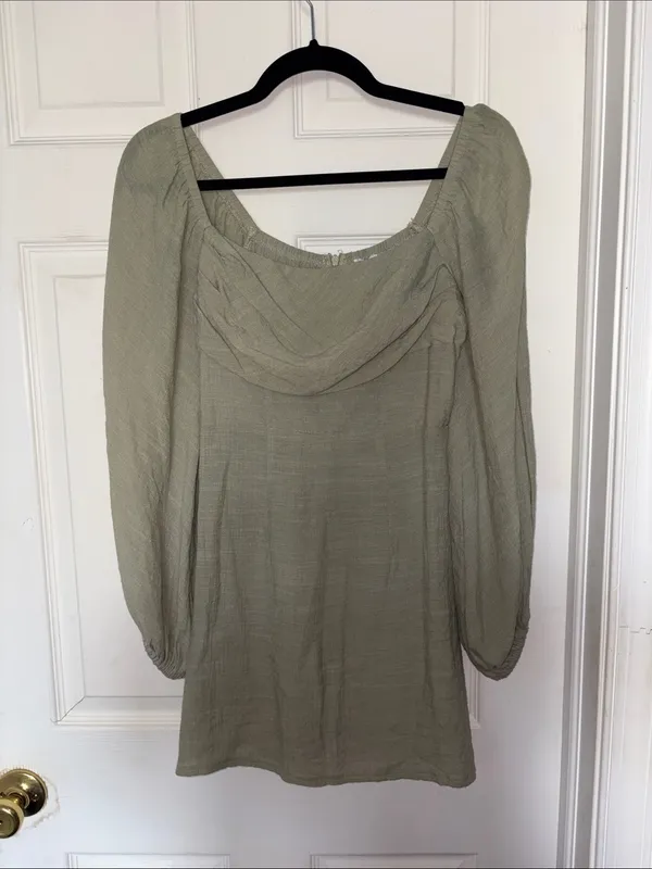 Princess Polly Warra Mini Dress Green Size 4 - Image 2