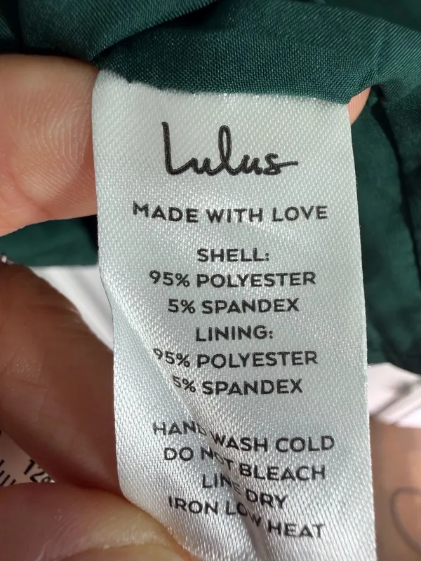 Lulus Emerald Green Satin Spaghetti Strap Layered Ruffle Hem Mini Dress XS - Image 6