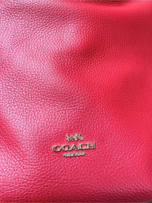 Authentic Coach Val Duffle Bag in Red Pebbled Leather Crossbody Shoulder Bag - Image 2