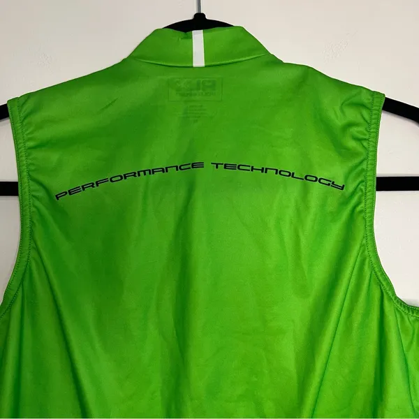 RLX Polo Sport Cycling Jersey M Green Sleeveless Tech Pockets‎ USA Made - Image 6