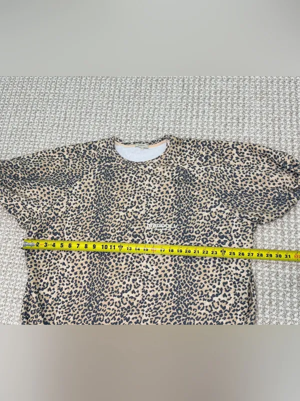 Ragdoll LA Super Oversized Printed Sweatshirt in Brown Leopard size Large - Image 5
