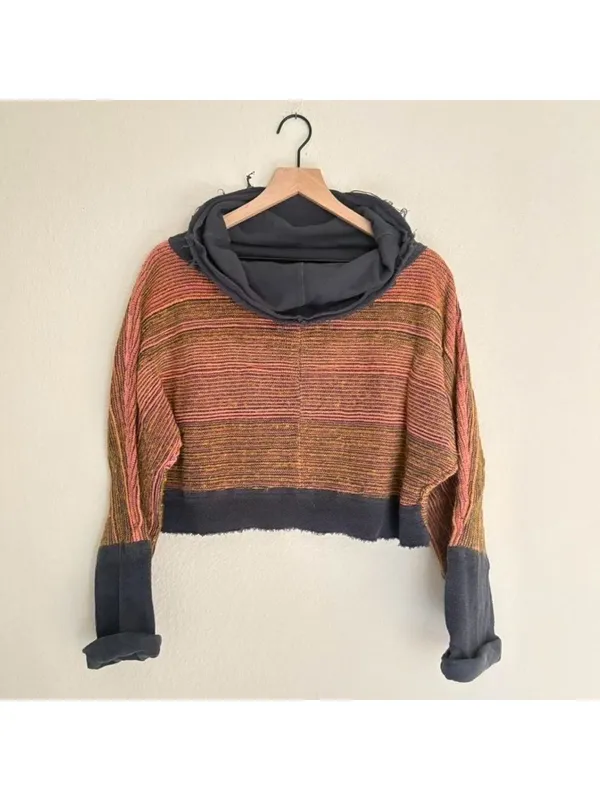 Free People Catch a Smile Cropped Alpaca Wool Blend Sweater - Image 4