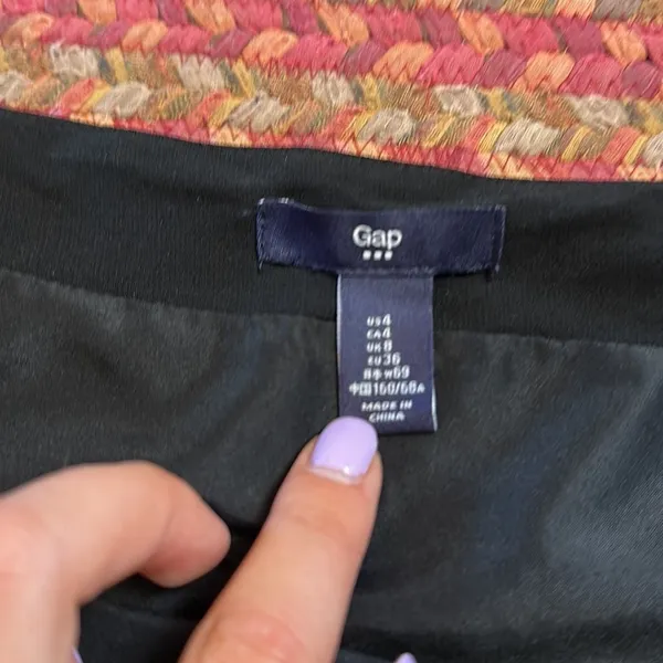 GAP BLACK STUDDED GEOMETRIC MINI SKIRT - Image 2