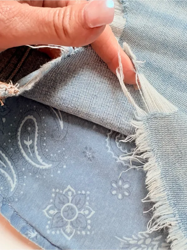aerie Daydream Light Blue Distressed Denim Shorts - Image 4