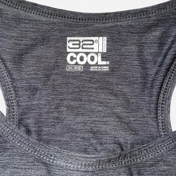 32 Degrees Heat 32° Cool Heather Grey Racerback Workout Dress, Size XL - Image 4