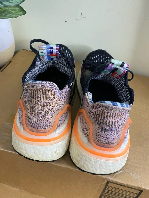 Adidas UltraBoost 19 Black Multi Color Rainbow Womens 7.5 Mens 6.5 - Image 3