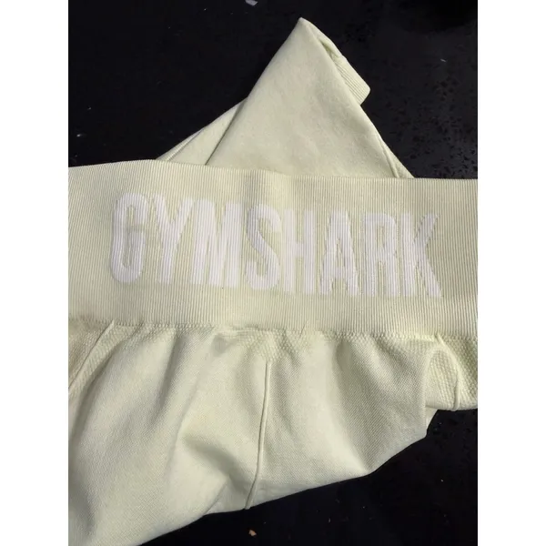 Gymshark Fit Seamless Cycling Shorts Pale Lime Yellow High Waisted GLSH4250‎ S - Image 5
