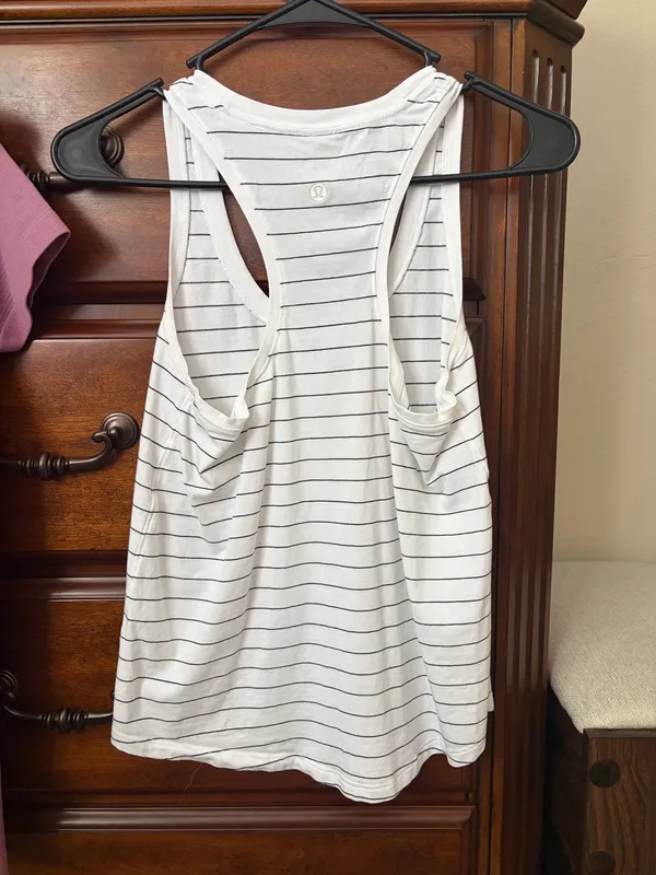 Lululemon black & white stripped tank top - Image 2