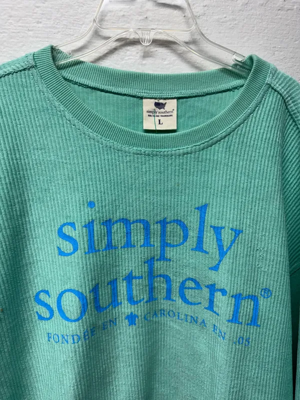 Simply Southern Waffle Knit Crewneck Long Sleeve - Image 3
