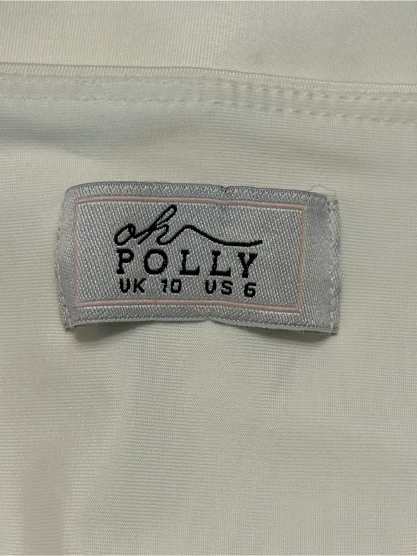 Oh Polly White Halter Neck with Side Cutouts and Ties. Size 6 - Image 12