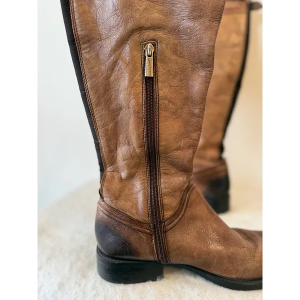 Vince Camuto Bollo Knee-High Brown Leather Studded Riding Boots Wm Sz 9 - Image 7