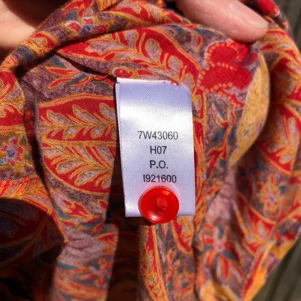 Lucky Brand long sleeve Floral Print blouse L - Image 4