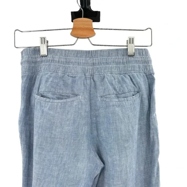 Athleta Cabo Linen‎ Wide Leg Pant Chambray Blue Size 0 - Image 11