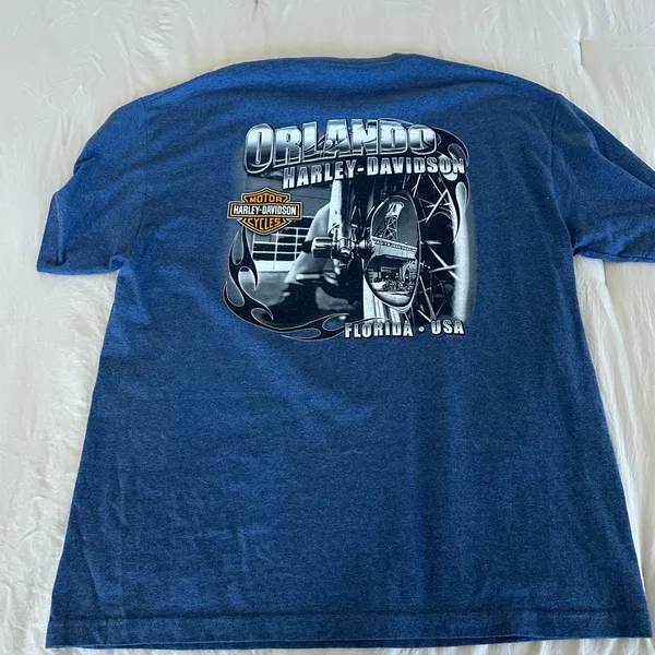 Blue Harley Davidson tee - Image 4
