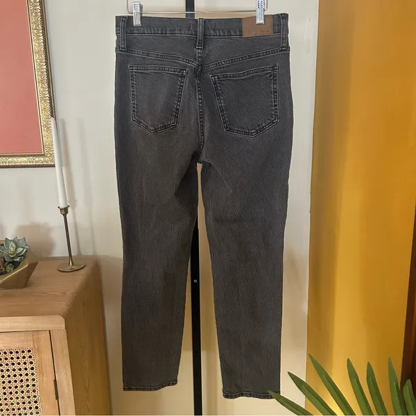 Madewell Perfect Vintage Jeans Charcoal Gray Black‎ Lunar Wash Denim Size 27 (4) - Image 5