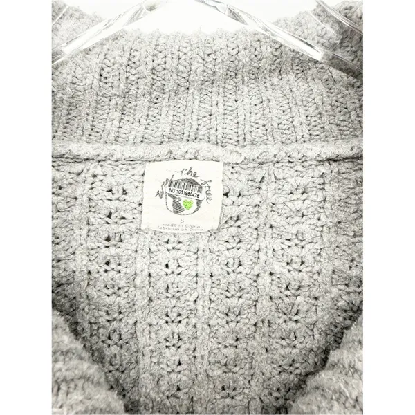 Free People Colorado 1/2 Zip Pullover Sweater Women's S‎ Gray Cozy - Image 5