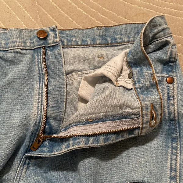 Wrangler Light Blue Cut Off Jean Shorts 31 - Image 3