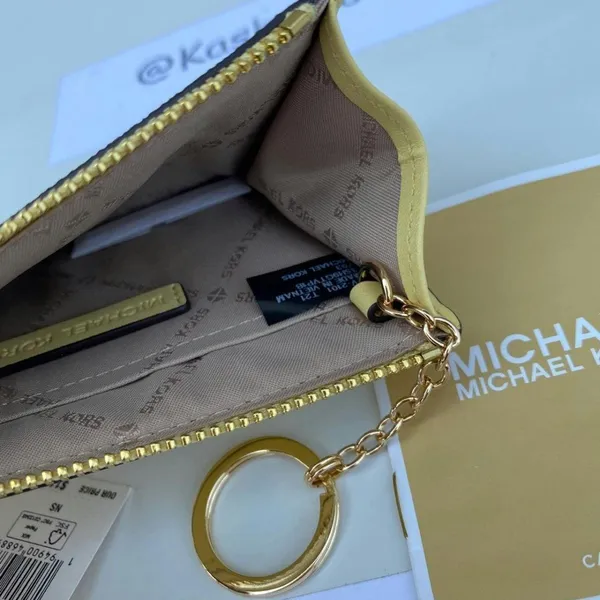 Michael Kors Buttercup Key Chain Wallet With ID Window - Image 4