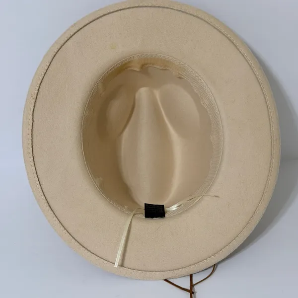 Boho Western Wool Fedora Rancher Hat with Tassels‎ Seashells Boho Festival - Image 4